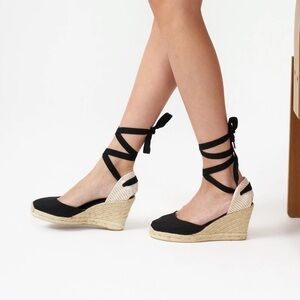 NWOT Soludos The Marseille Wedge Espadrille Black Size 7.5